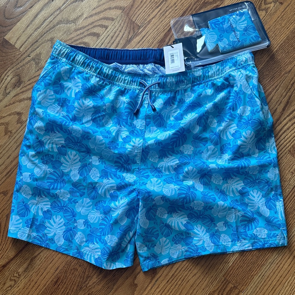 Peter Millar Tropical Blue Men's Swim Trunks